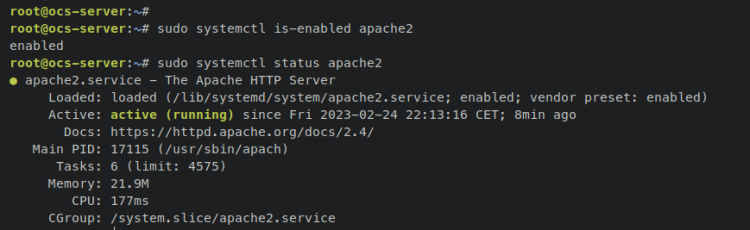 verificar apache2