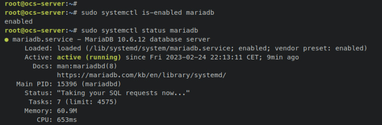 verificar mariadb