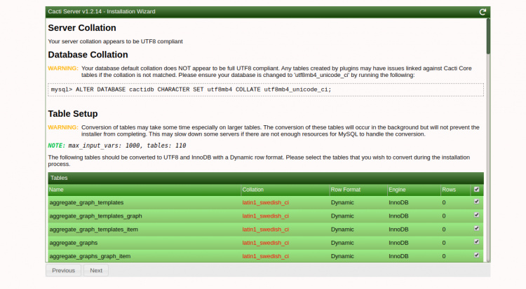 Cotejo de servidores