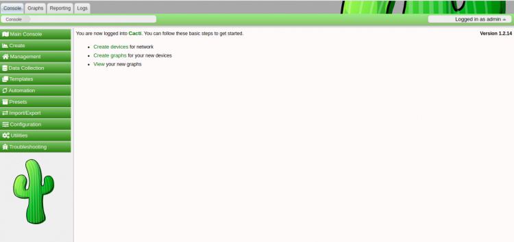 Cuadro de mandos de los cactus