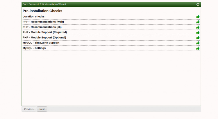 control de preinstalación