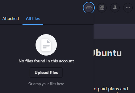 Icono de adjuntar notas estándar