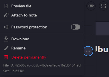 Opciones del archivo de notas estándar