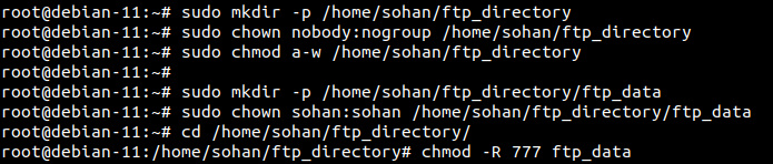 Crear directorio FTP