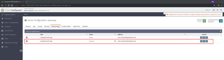 Enlace SAPI de PHP 7.4