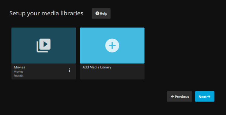 Configurar bibliotecas multimedia Jellyfin