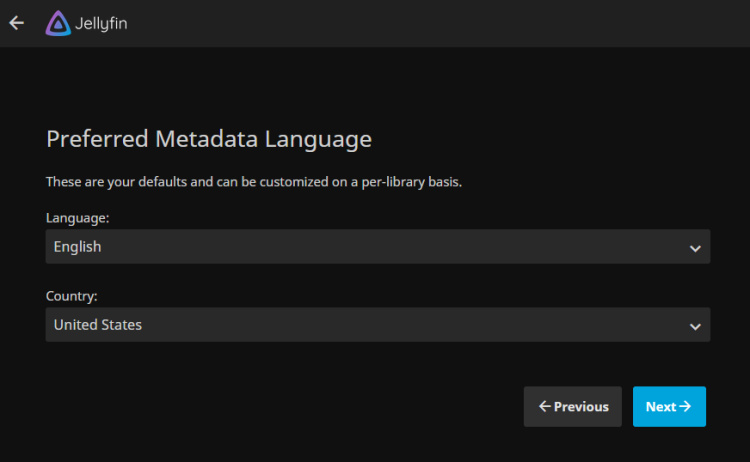 Lenguaje de metadatos Jellyfin