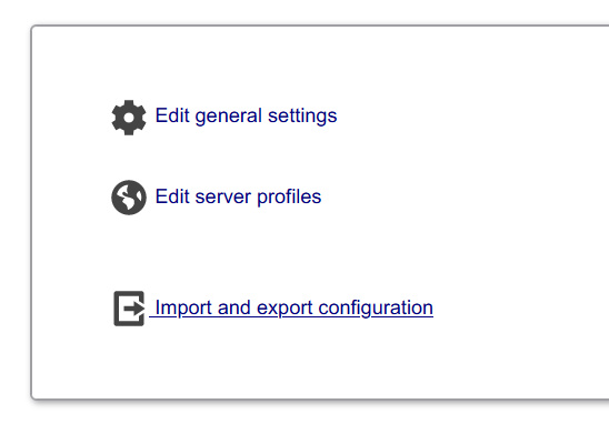 editar perfiles de servidor