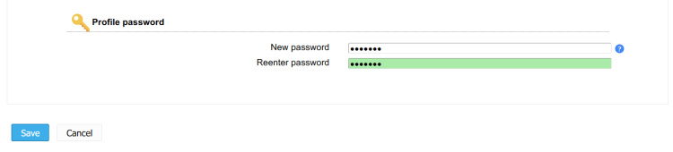 contraseña del perfil