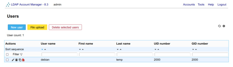 lista de usuarios disponibles