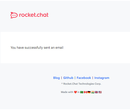 Email de prueba del chat Rocket