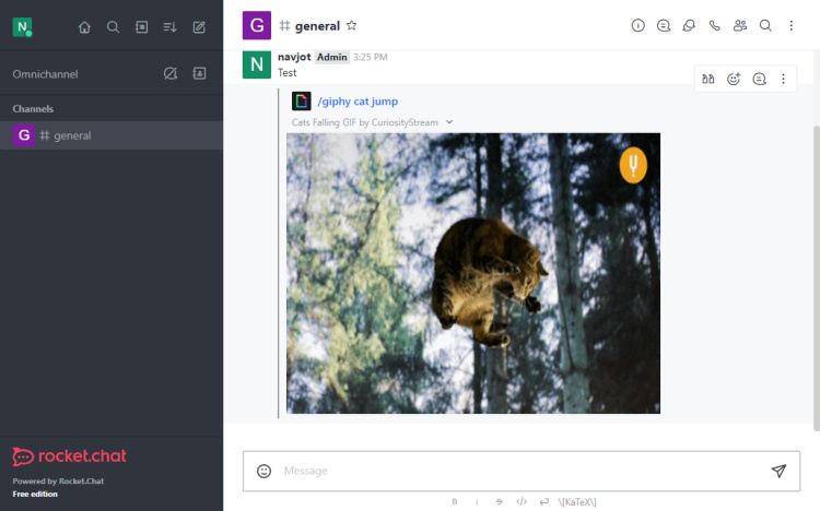 Rocket Chat Mensaje GIF