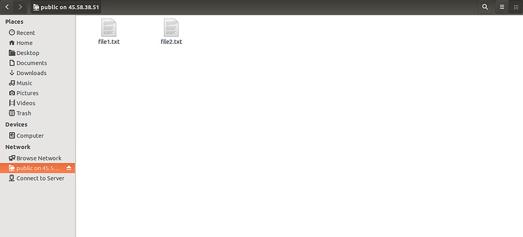 Lista de archivos