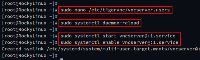 empezar a habilitar el servidor vnc
