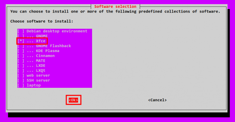 instalar DE con tasksel