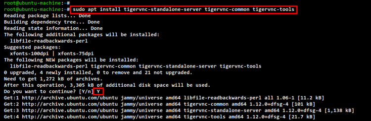 instalar tigervncserver