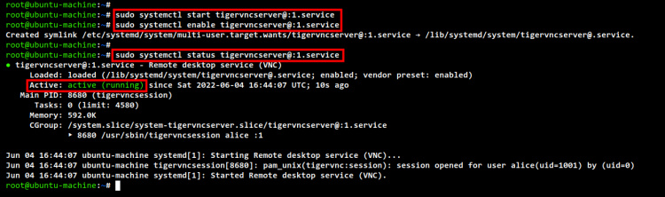 iniciar habilitar servidor vnc
