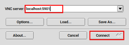 conectarse al servidor vnc