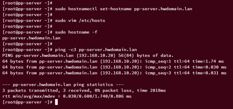 setup hostname fqdn