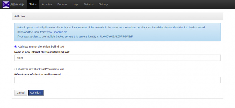 estado de la copia de seguridad