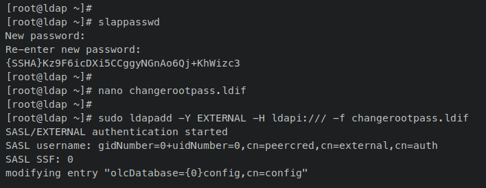 configurar contraseña root openldap