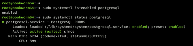 verificar postgresql