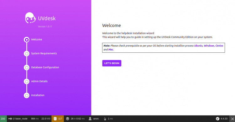 Instalador de UVdesk
