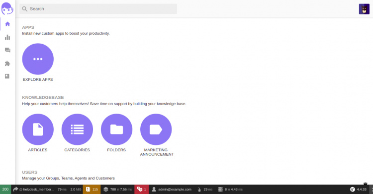 Panel de control de UVdesk