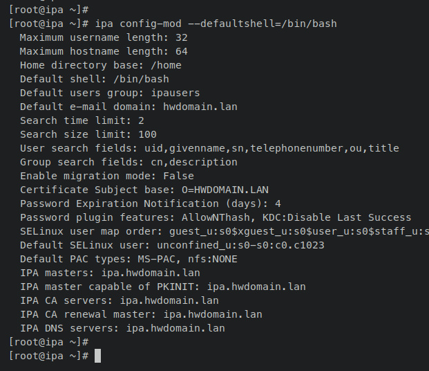 configurar usuario por defecto