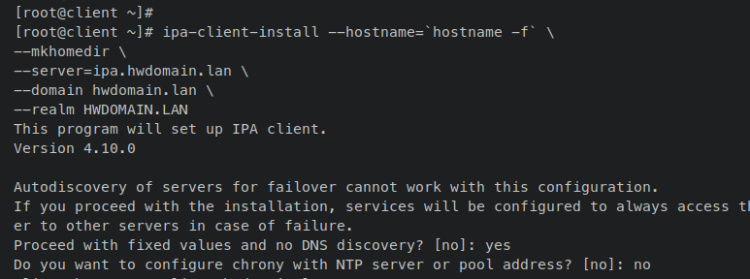 añadir cliente al servidor freeipa