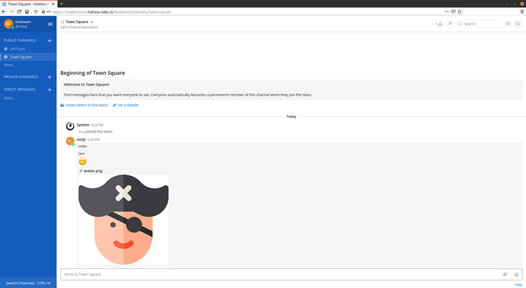 Panel de control de Mattermost