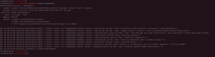 Comprueba el estado del servicio