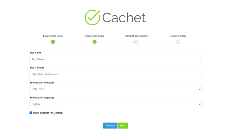 idioma de configuración