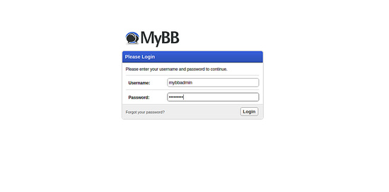 Inicio de sesión en MyBB