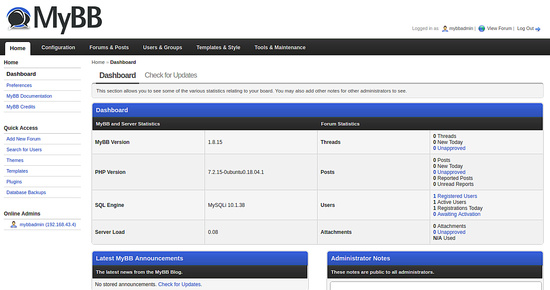 Tablero del Foro MyBB