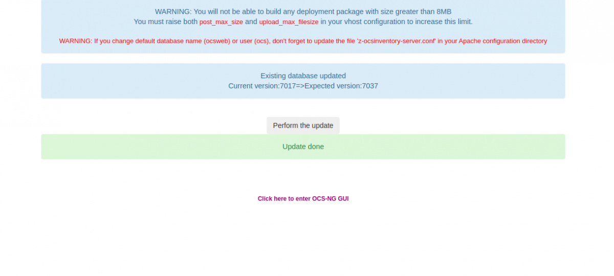 Actualización realizada