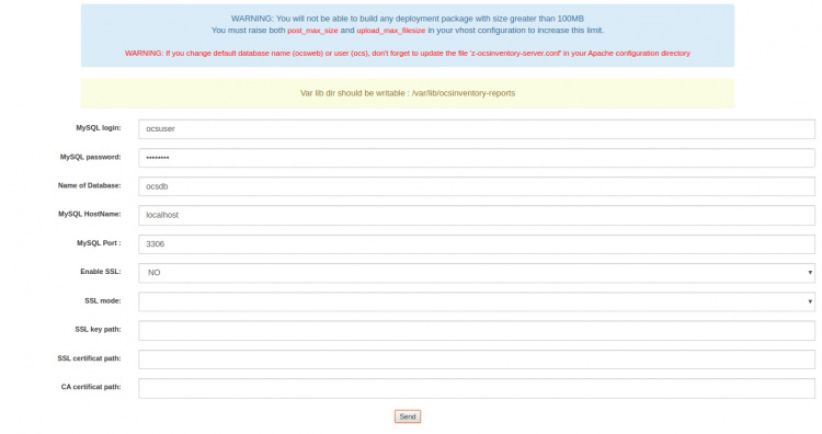 Detalles de la base de datos