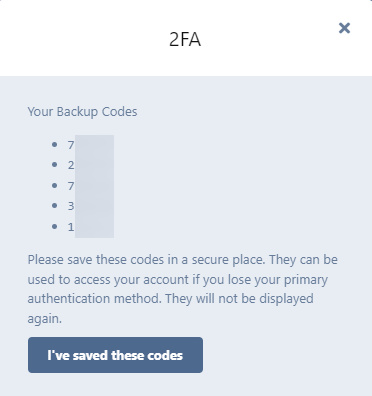 Flarum 2FA Códigos de seguridad