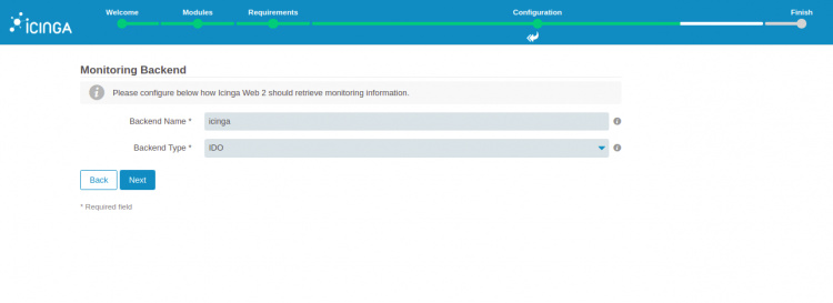 Configurar el backend de monitorización