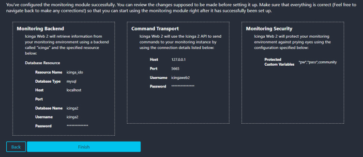 Revisión de la configuración de la monitorización de Icinga