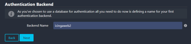 Backend de autenticación Icinga