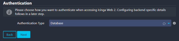 Tipo de autenticación de Icinga