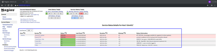 Otra prueba de Nagios