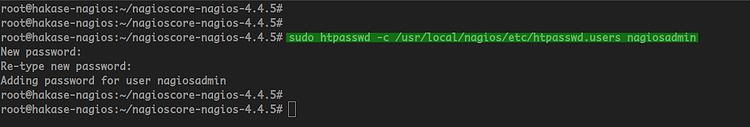 Establecer contraseña para Nagios admin