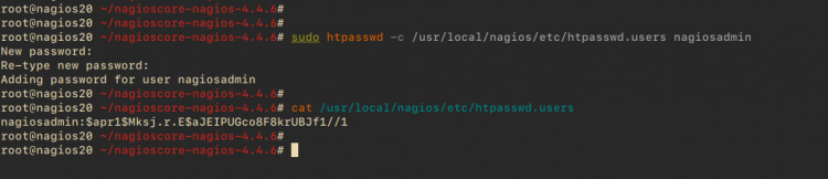 Crear el usuario Nagios Admin