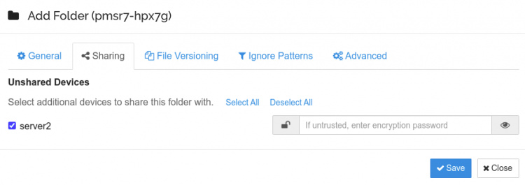 Dispositivos no compartidos