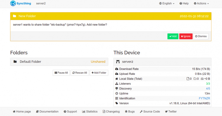 Añadir nueva carpeta