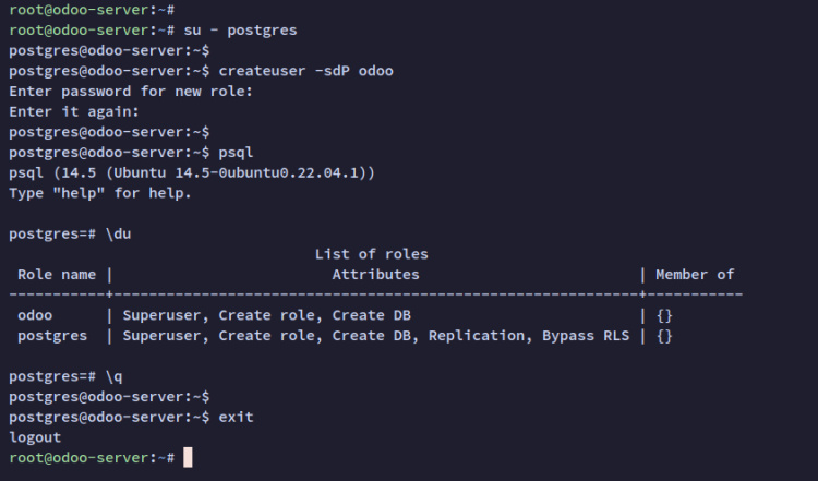 crear rol postgresql