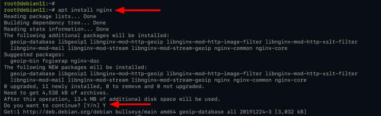 Instalación del servidor web Nginx