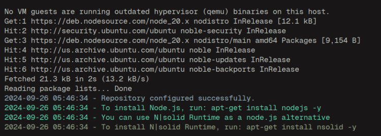 añadir repositorio nodejs
